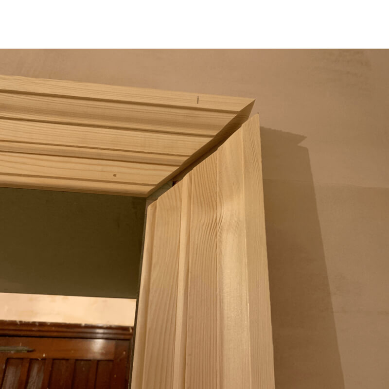 Right ark cut and ready for mitre fast adhesive and pinned to liner